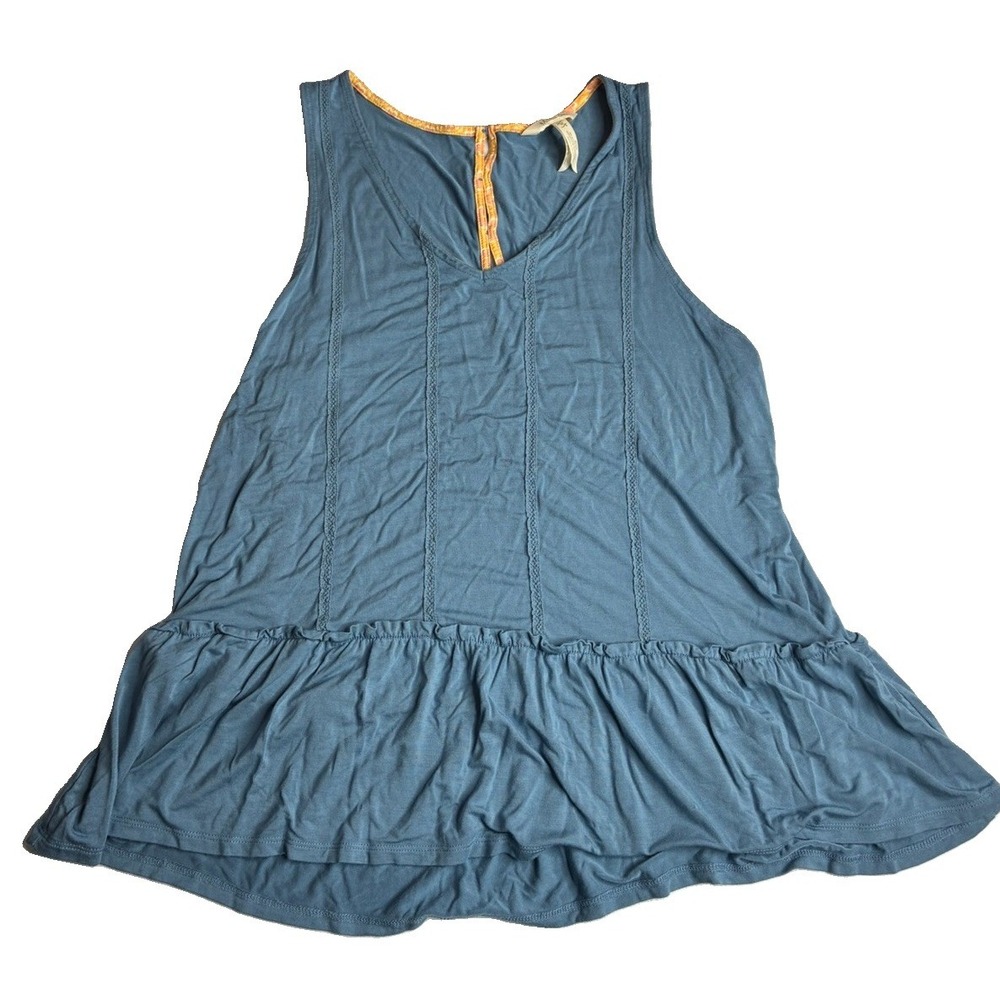 Womens MATILDA JANE Just Imagine Halle Ruffled Hem Tank Sz Medium